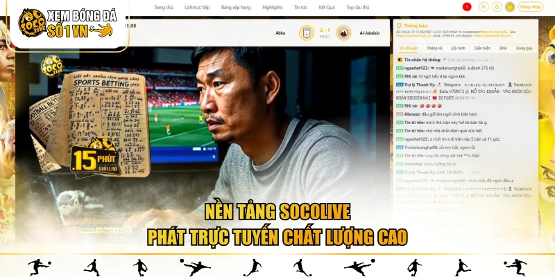 Nền tảng SOCOLIVE phát trực tuyến chất lượng cao